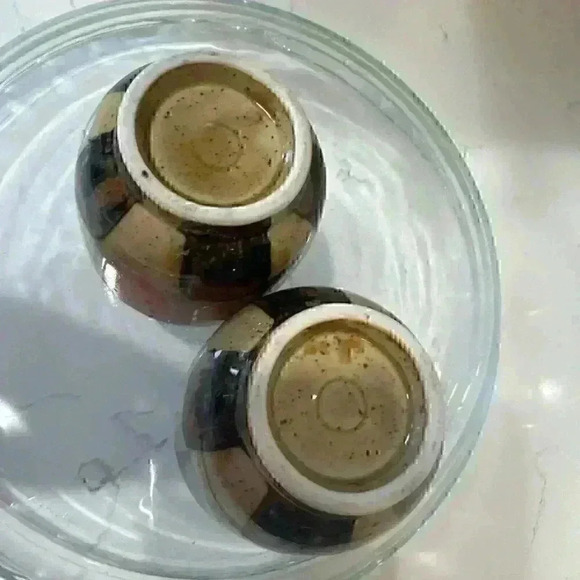 Pottery expresso/sake cups (2) set Earth Tones Handmade - Picture 9 of 9